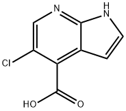 5-CHLORO-1H-PYRROLO[2,3-B]PYRIDINE-4-CARBOXYLICACID, 1015610-55-5, 结构式