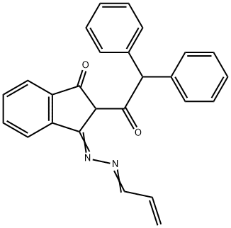 2-二苯乙酰基-3-(2-亚丙烯基腙)茚酮, 101611-80-7, 结构式