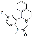 (+)-2-Chloro-5,9,10,14b-tetrahydro-5-methylisoquino[2,1-d][1,4]benzodiazepin-6(7H)-one Struktur