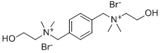 (p-Phenylenedimethylene)bis((2-hydroxyethyl)dimethylammonium bromide) 结构式