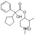 1,3-Dimethyl-4-piperidyl phenylcyclopentylglycolate hydrochloride 结构式