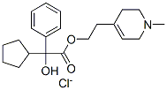 2-(1-methyl-5,6-dihydro-2H-pyridin-4-yl)ethyl 2-cyclopentyl-2-hydroxy- 2-phenyl-acetate chloride 结构式
