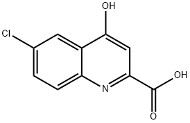 6-氯-4-羟基喹啉-2-羧酸 结构式