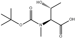 N-叔丁氧羰基-N-甲基-L-苏氨酸 结构式