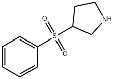 (S)-3-(フェニルスルホニル)ピロリジン 化学構造式