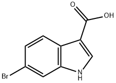 6-ブロモ-1H-インドール-3-カルボン酸 化学構造式