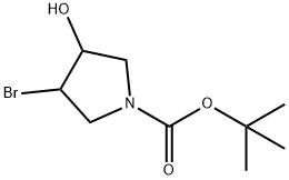 N-BOC-3-BROMO-4-HYDROXY-PYRROLIDINE Structure