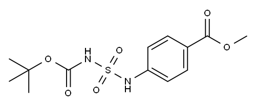 TERT-BUTYL 3-[4-(METHOXYCARBONYL)PHENYL]-2,2-DIOXO-2LAMBDA〜6〜-DIAZATHIANE-1-CARBOXYLATE 化学構造式