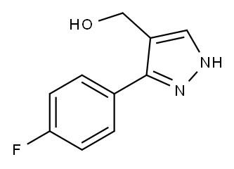 (3-(4-氟苯基)-1H-吡唑-4-基)甲醇 结构式