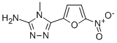 4-Methyl-5-(5-nitrofuran-2-yl)-4H-1,2,4-triazol-3-amine 结构式