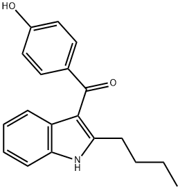 (2-BUTYL-1H-INDOL-3-YL)(4-HYDROXYPHENYL)METHANONE 结构式