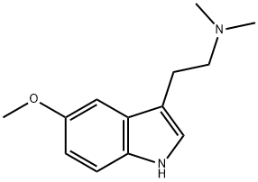 5-メトキシ-N,N-ジメチル-1H-インドール-3-エタンアミン 化学構造式