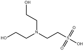 N,N-ビス(2-ヒドロキシエチル)-2-アミノエタンスルホン酸 化学構造式
