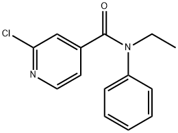 2-氯-N-乙基-N-苯基吡啶-4-甲酰胺 结构式
