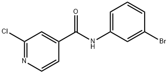 N-(3-溴苯基)-2-氯吡啶-4-甲酰胺 结构式