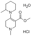 Nicotinic acid, 1,2,5,6-tetrahydro-1-methyl-4-(2-methylpiperidino)-, m ethyl ester, hydrochloride, hydrate 结构式