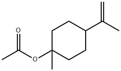 1-methyl-4-(1-methylvinyl)cyclohexyl acetate  Struktur