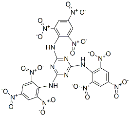 N,N',N''-トリス(2,4,6-トリニトロフェニル)-1,3,5-トリアジン-2,4,6-トリアミン 化学構造式