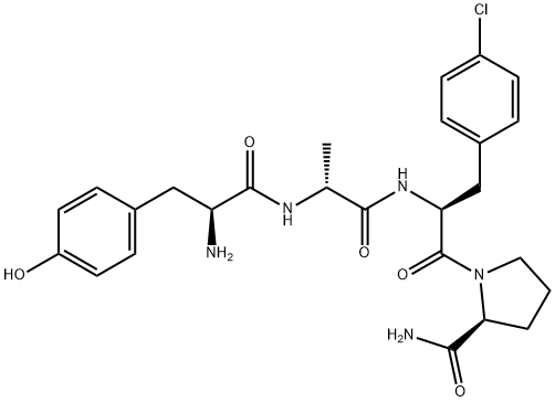TYR-D-ALA-P-CHLORO-PHE-PRO-NH2 结构式