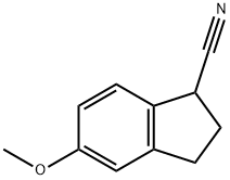 5-甲氧基-2,3-二氢-1H-茚-1-甲腈 结构式