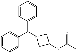 N-(1-二苯甲基氮杂环丁烷-3-基)乙酰胺 结构式