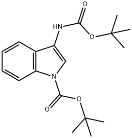 3-(TERT-BUTOXYCARBONYLAMINO)-1-(TERT-BUTOXYCARBONYL)INDOLE 结构式