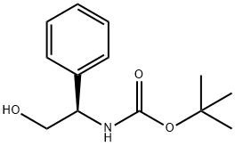 (R)-N-(tert-Butoxycarbonyl)-2-phenylglycinol Struktur