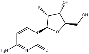 4-Amino-1-[(2R,3R,4R,5R)-3-fluoro-4-hydroxy-5-(hydroxymethyl)oxolan-2-yl]pyrimidin-2-one Struktur