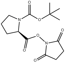 BOC-D-脯氨酸羟基琥珀酰亚胺硬脂酸酯, 102185-34-2, 结构式