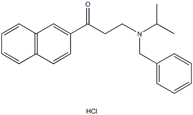 3-[异丙基(苄基)氨基]-1-(2-萘基)-1-丙酮盐酸盐, 1021868-92-7, 结构式