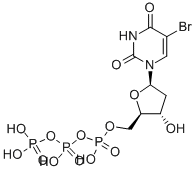 5-ブロモ-2′-デオキシウリジン 5′-三リン酸 ナトリウム塩 化学構造式