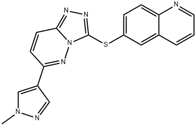 3-(6-キノリルチオ)-6-(1-メチル-1H-ピラゾール-4-イル)-1,2,4-トリアゾロ[4,3-b]ピリダジン