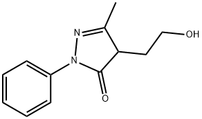4-(2-HYDROXYETHYL)-3-METHYL-1-PHENYL-2-PYRAZOLIN-5-ONE Struktur