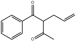 2-アリル-1-フェニル-1,3-ブタンジオン 化学構造式