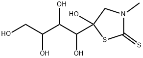 5-hydroxy-3-methyl-5-(1,2,3,4-tetrahydroxybutyl)thiazolidine-2-thione  Struktur