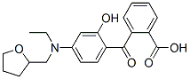 o-[4-[N-Ethyl-N-(tetrahydrofuran-2-ylmethyl)amino]salicyloyl]benzoic acid 结构式