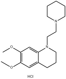 1,2,3,4-Tetrahydro-6,7-dimethoxy-1-(2-piperidinoethyl)quinoline dihydr ochloride 结构式