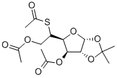 3,6-Di-O-acetyl-5-Deoxy-5-S-acetyl-1,2-O-isopropylidene-a-D-glucofuranose Struktur