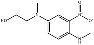 2-[N-methyl-4-(methylamino)-3-nitroanilino]ethanol Struktur