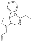 1-Allyl-2-methyl-3-phenyl-3-pyrrolidinol propionate Struktur