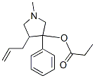 1-methyl-3-phenyl-4-prop-2-enyl-pyrrolidin-3-ol, propanoate 结构式