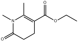 1,2-ジメチル-6-オキソ-1,4,5,6-テトラヒドロ-3-ピリジンカルボン酸エチル 化学構造式