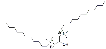 (2-hydroxytrimethylene)bis[dodecyldimethylammonium] dibromide Struktur