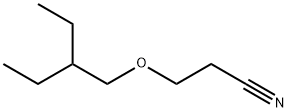 3-(2-エチルブトキシ)プロパンニトリル 化学構造式