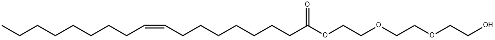 (Z)-9-オクタデセン酸2-[2-(2-ヒドロキシエトキシ)エトキシ]エチル 化学構造式