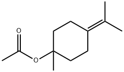 1-methyl-4-(1-methylethylidene)cyclohexyl acetate Struktur