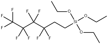 トリエトキシ(1H,1H,2H,2H-ノナフルオロヘキシル)シラン 化学構造式