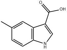 5-メチル-1H-インドール-3-カルボン酸 化学構造式