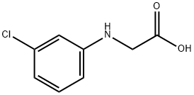 N-(3-クロロフェニル)グリシン 化学構造式