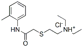 diethyl-[2-[(2-methylphenyl)carbamoylmethylsulfanyl]ethyl]azanium chlo ride 结构式